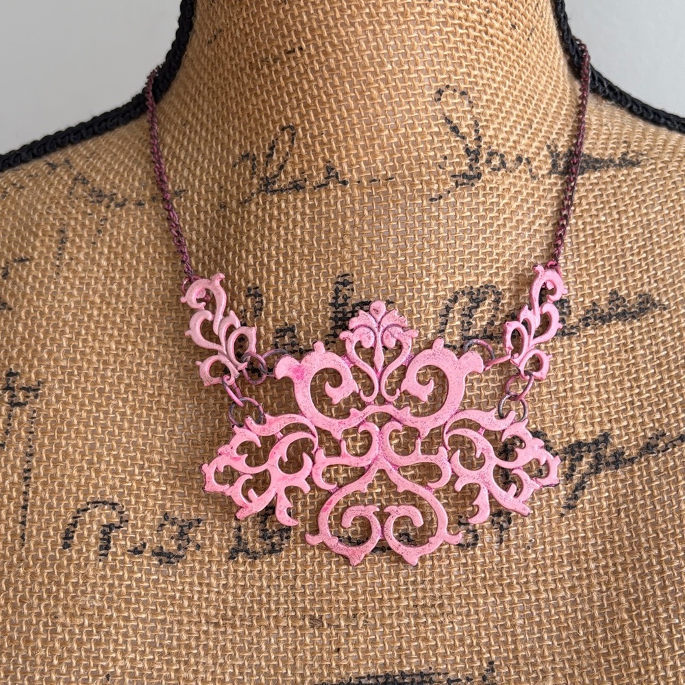 Pink Avant Garde Necklace.
